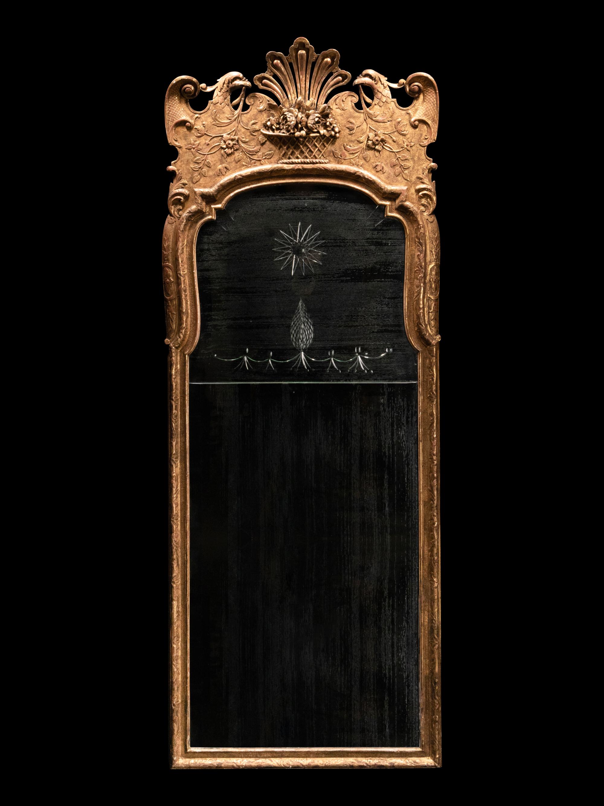 A Pair of George I Style Giltwood Pier Mirrors
