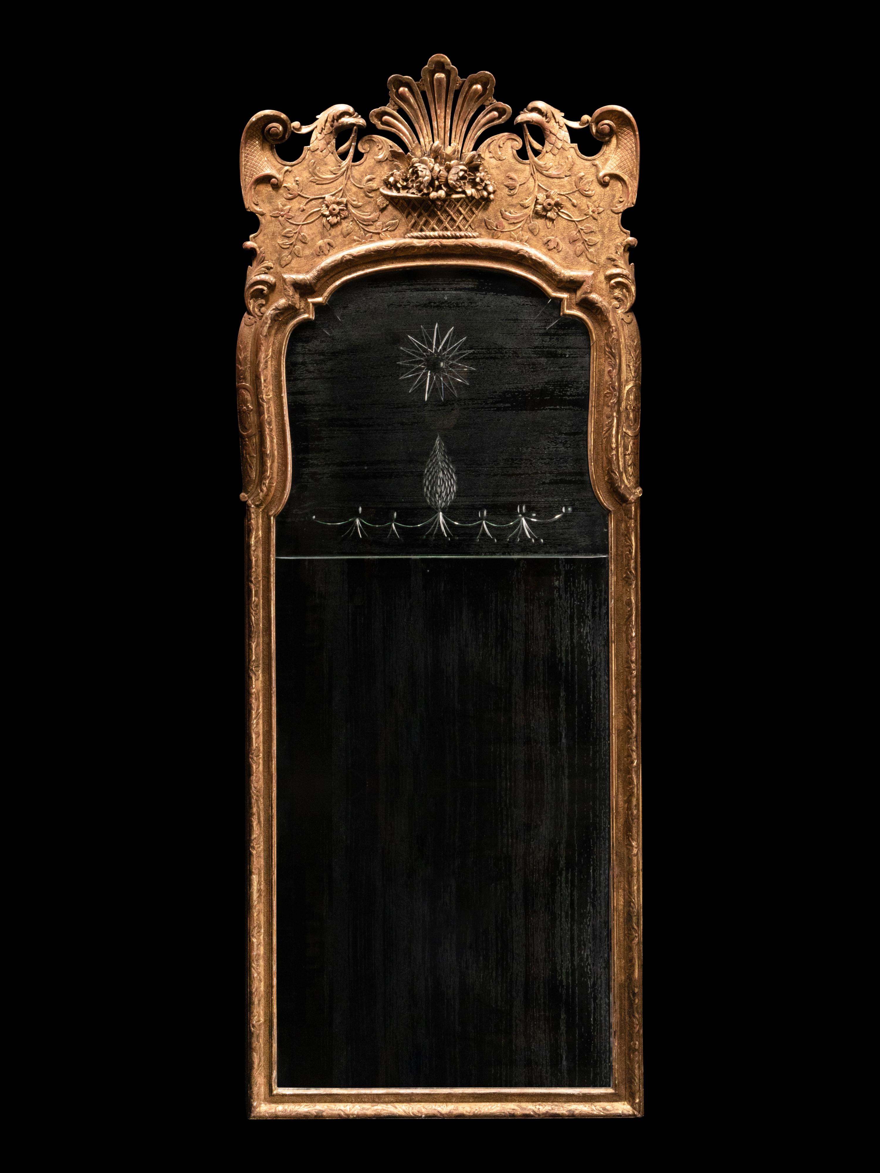 A Pair of George I Style Giltwood Pier Mirrors