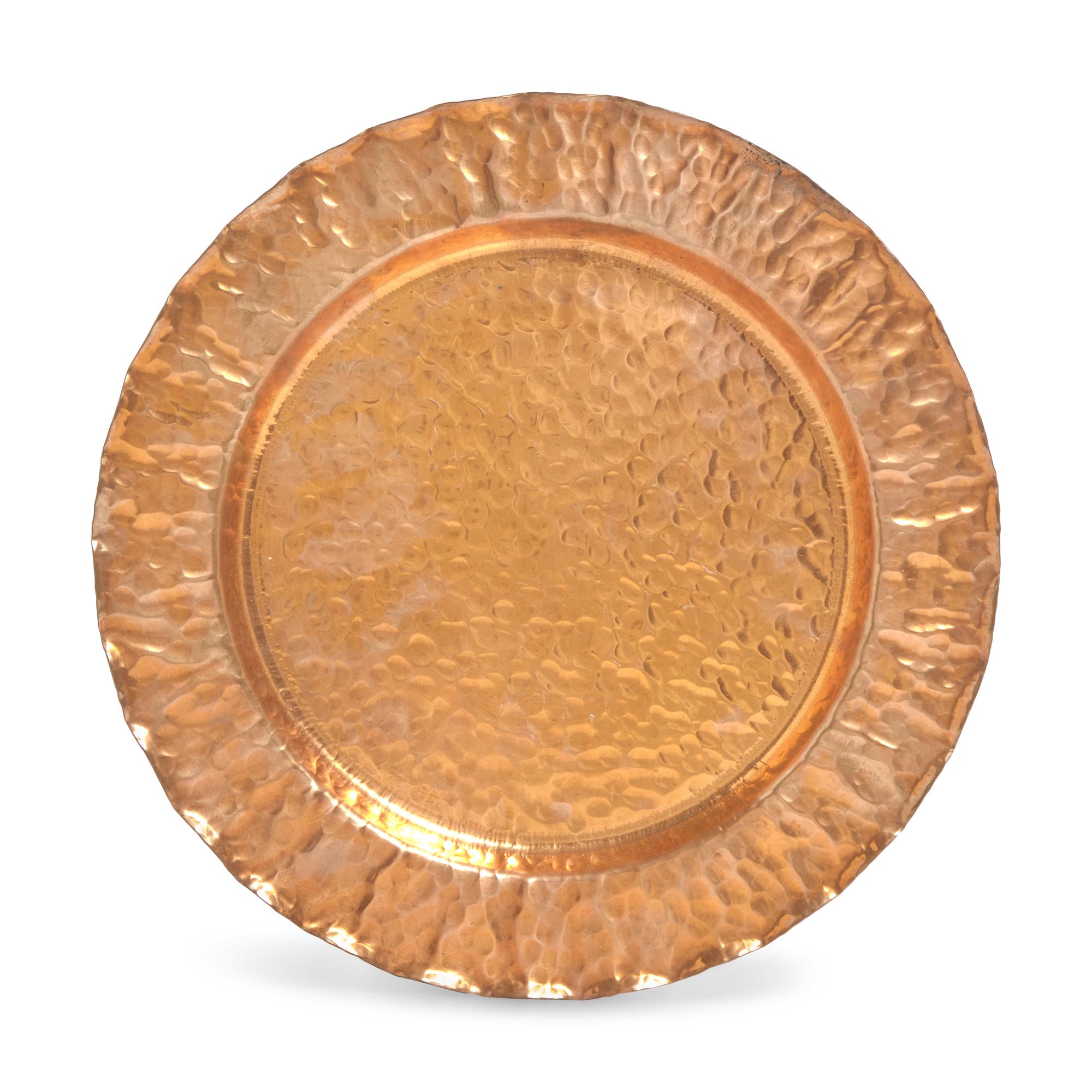 An Arts & Crafts Hammered Copper Plate