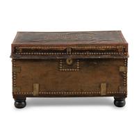 A China Trade Leather-Clad Trunk