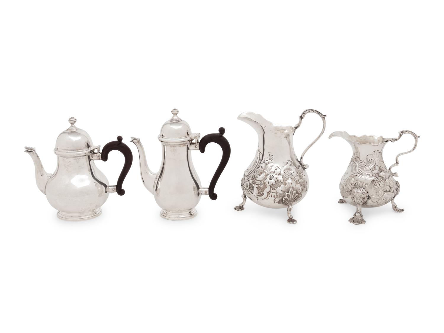 Four English Silver Table Articles