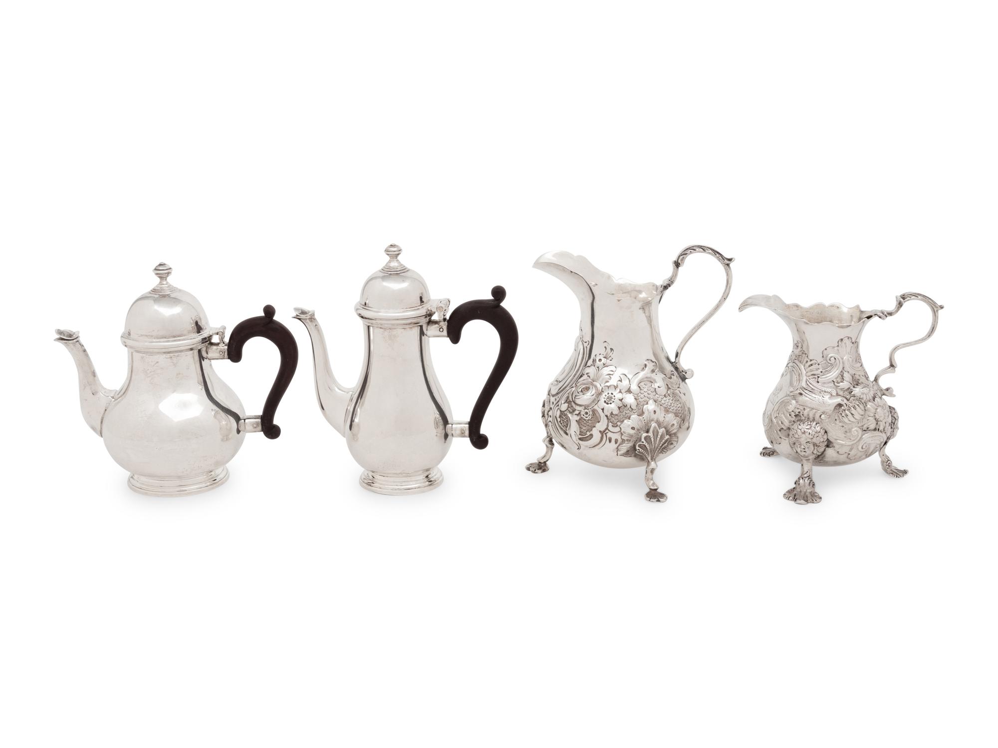 Four English Silver Table Articles