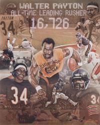 A Walter Payton Signed Autograph “Whatever It Takes" Limited Edition Framed Lithograph