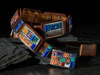 Silver and Mosaic Inlay Concha Belt
