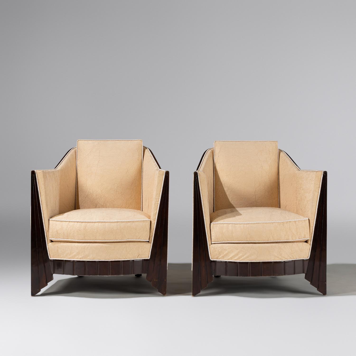 Pair of Art Deco lounge chairs M.I.M., 1924
