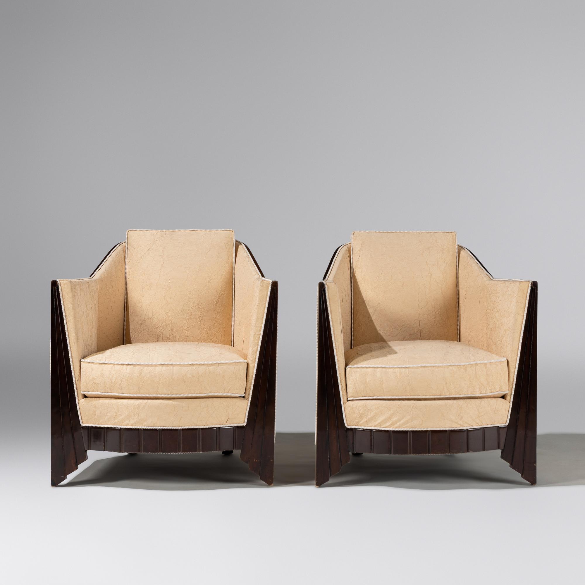 Pair of Art Deco lounge chairs M.I.M., 1924