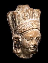 A Ghandaran Terracotta Head of a Woman