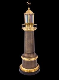A Patinated and Gilt Bronze Lighthouse Clock