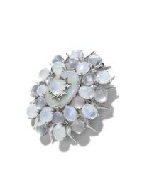 TONY DUQUETTE, MOONSTONE AND OPAL PENDANT/BROOCH