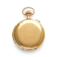 18K YELLOW GOLD MINUTE REPEATER CHRONOGRAPH HUNTER CASE POCKET WATCH