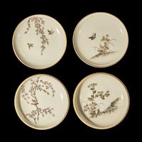 A Rare Pair of Japanese Satsuma-Type Kogo , Yabu Meizan; Meiji Period