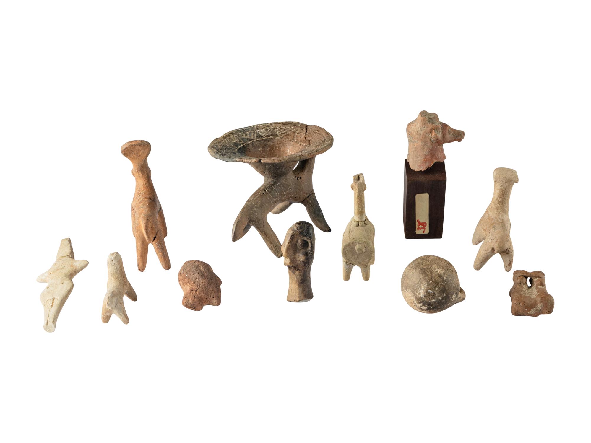 11 Near Eastern Terracotta Figures and Items