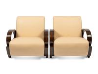 A Pair of Chinese Art Deco Club Chairs