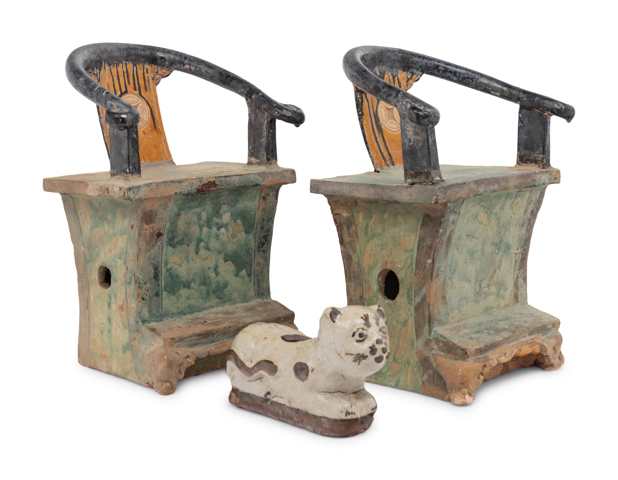 Three Chinese Stoneware Articles