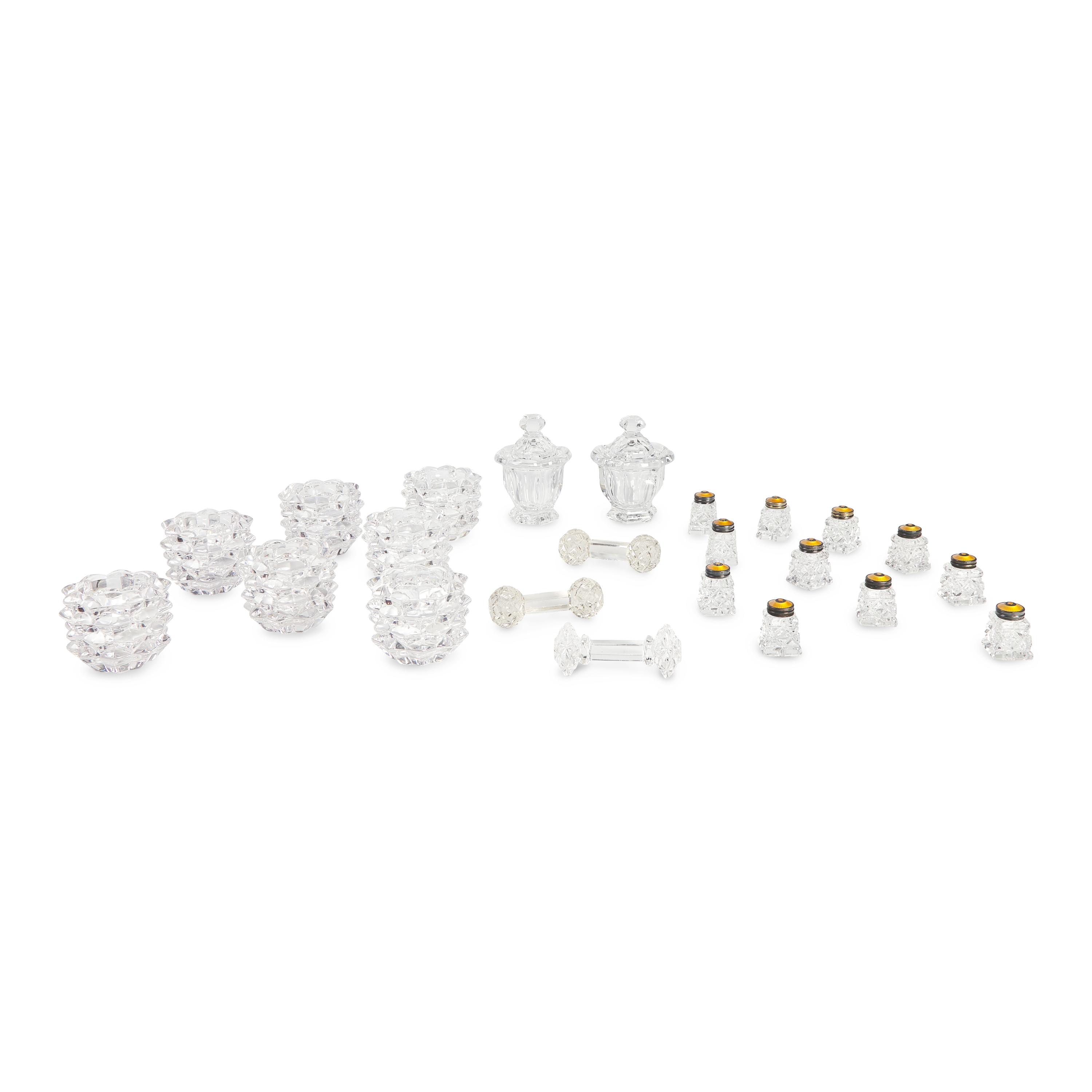 An Assembled Group of Cut Glass Table Items