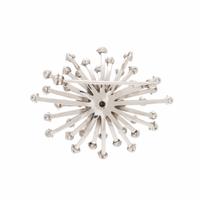 Diamond and White Gold Spray Pendant Brooch