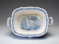 An English Blue and White Transferware Foot Bath