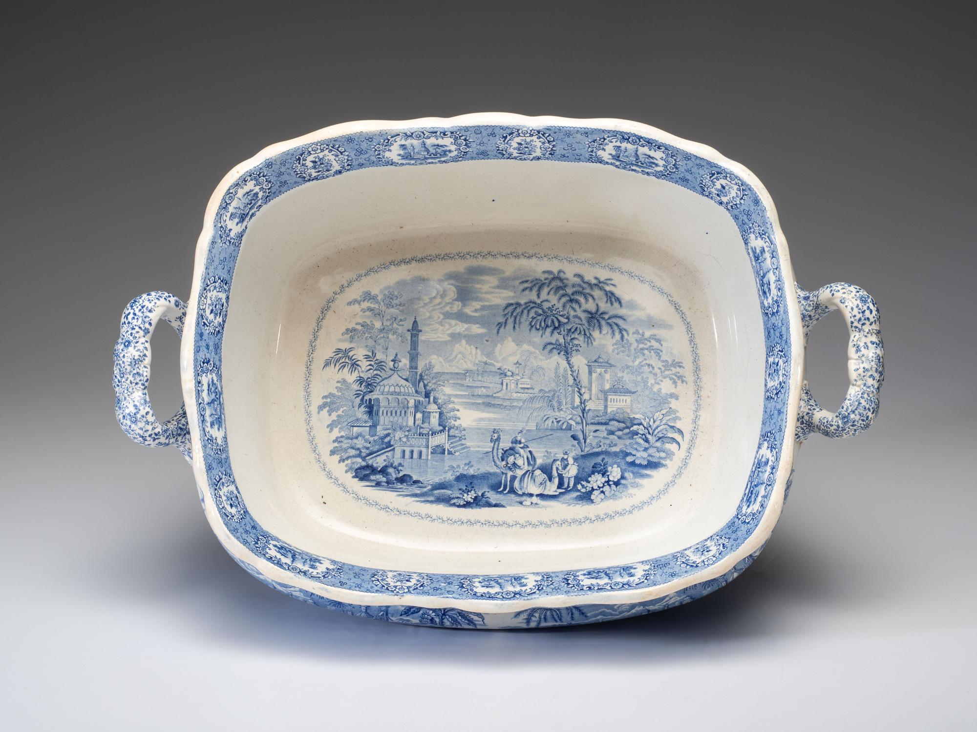 An English Blue and White Transferware Foot Bath