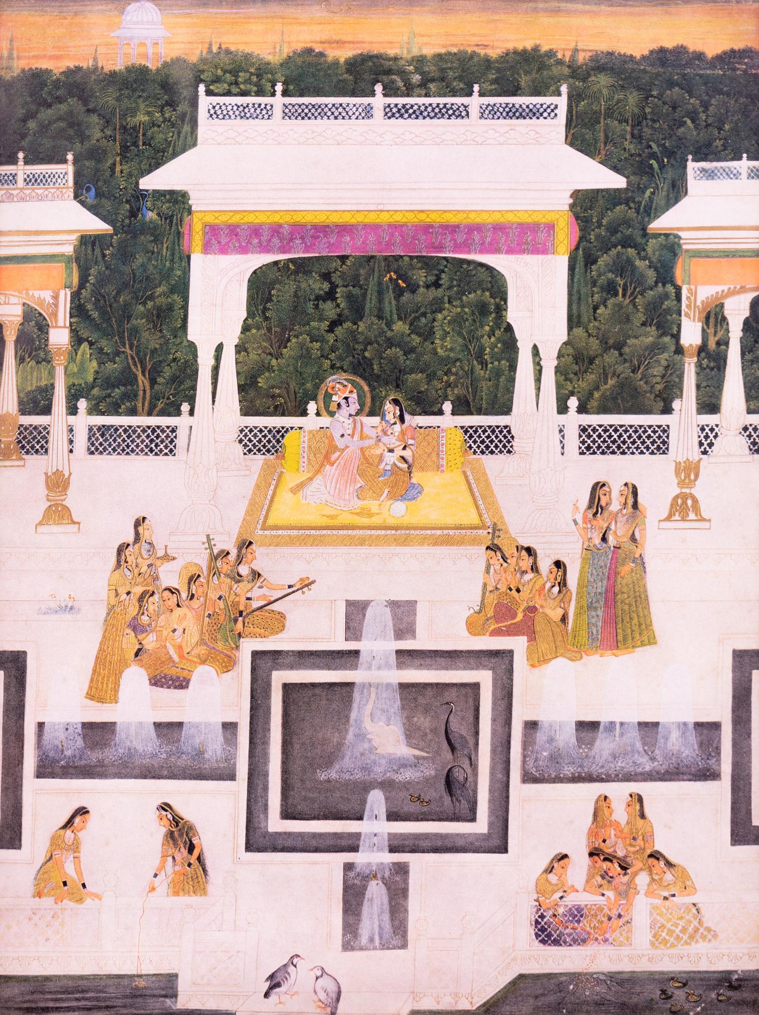 A Color Print of a Mughal Miniature Painting