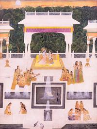 A Color Print of a Mughal Miniature Painting