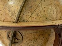 An Associated Pair of English Twelve-Inch Mahogany Celestial and Terrestrial Library Globes
