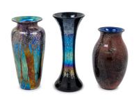 Collection of Three Vases comprising works by Josh Simpson and two Unknown Artist