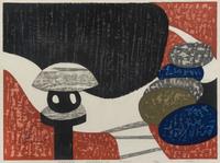 Kiyoshi Saito, (Japanese, 1907-1997), Garden Syugaku-In Kyoto, 1958