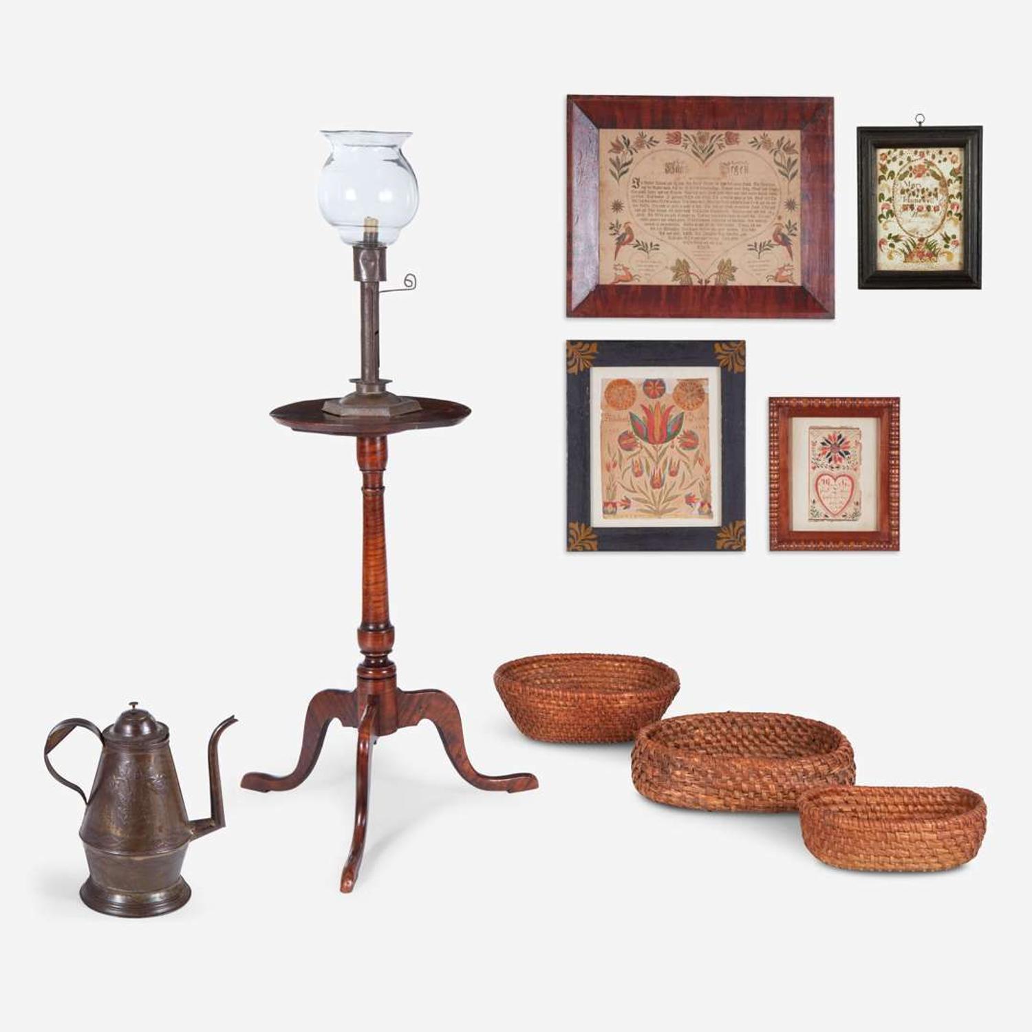 A group of ten household items late 18th / 19th century