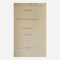 [American Revolution] [Society of the Cincinnati] Group of 2 Official Publications of the Society of the Cincinnati