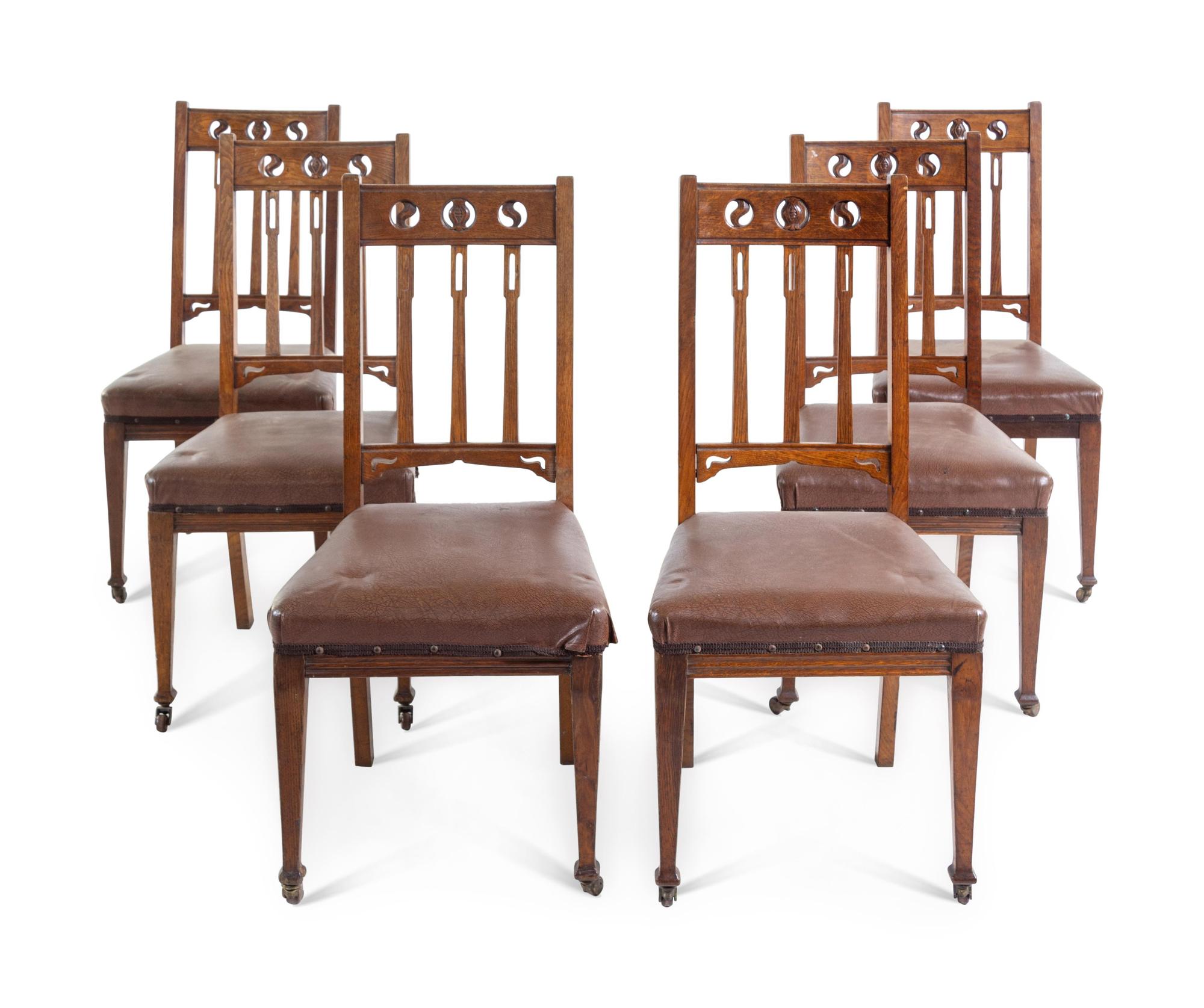 A Set of Six Arts and Crafts Side Chairs