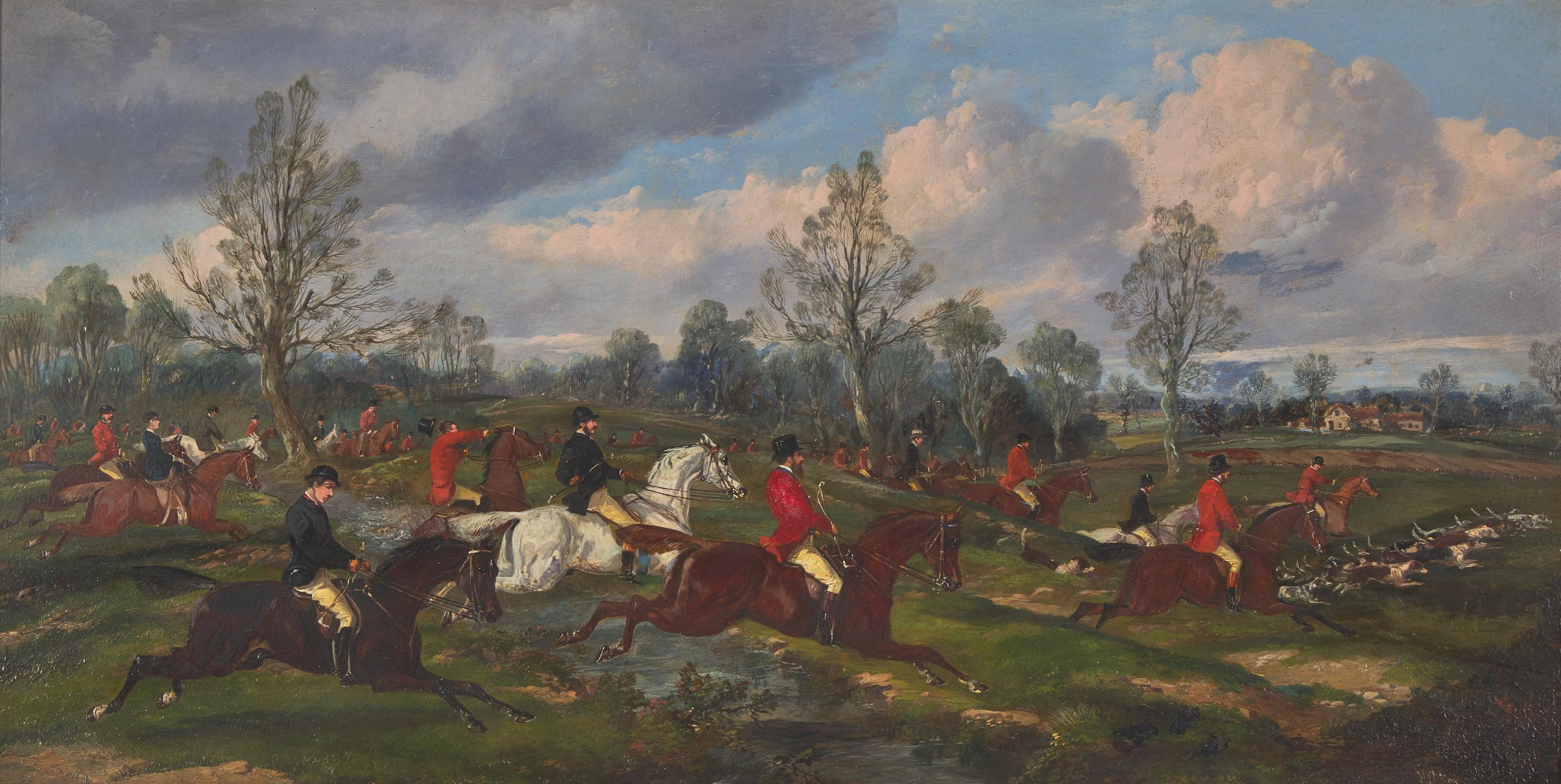 Samuel Henry Alken (British, 1810-1894) — A Hunt in Full Cry