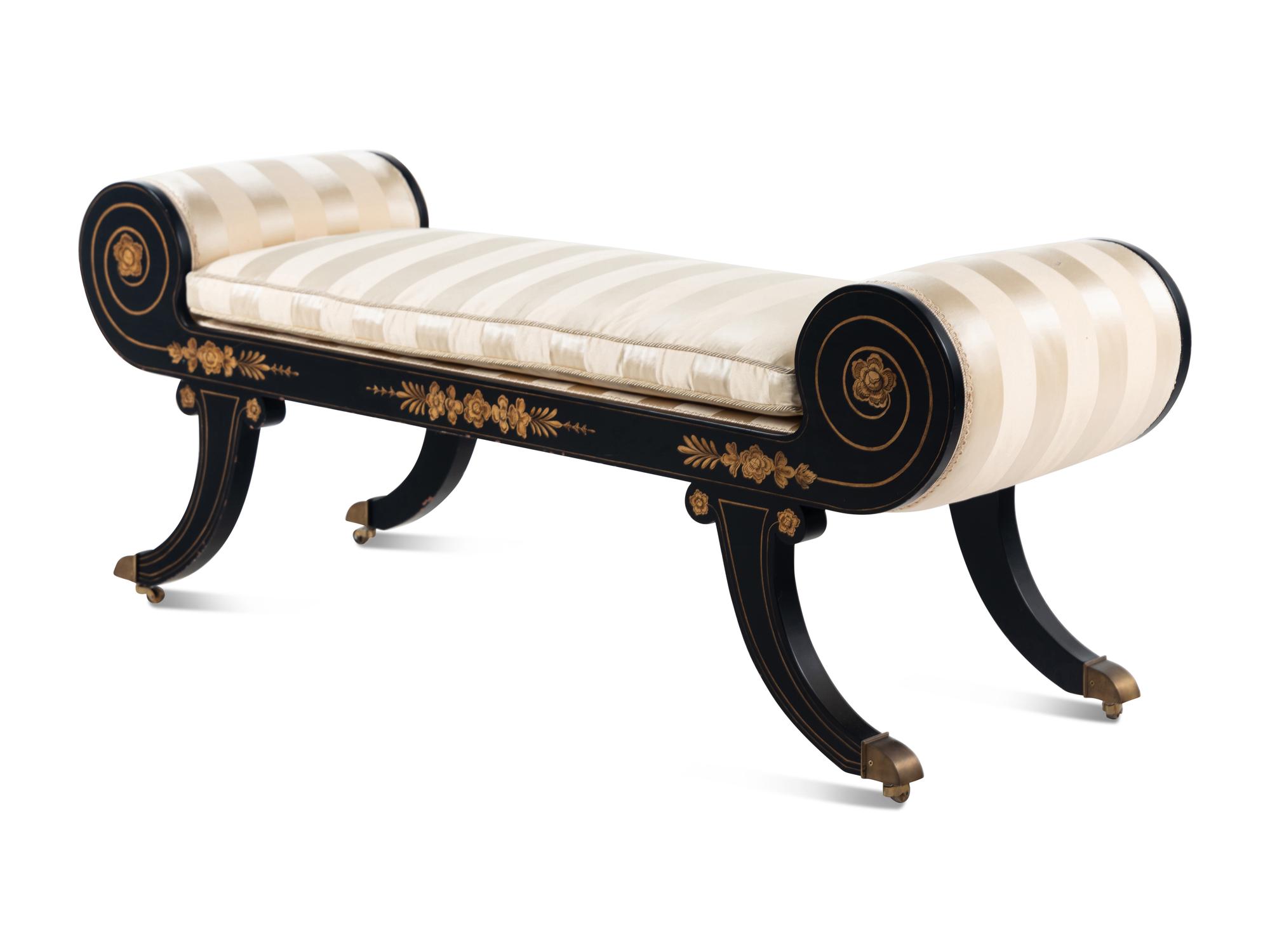 A Regency Style Painted Window Seat