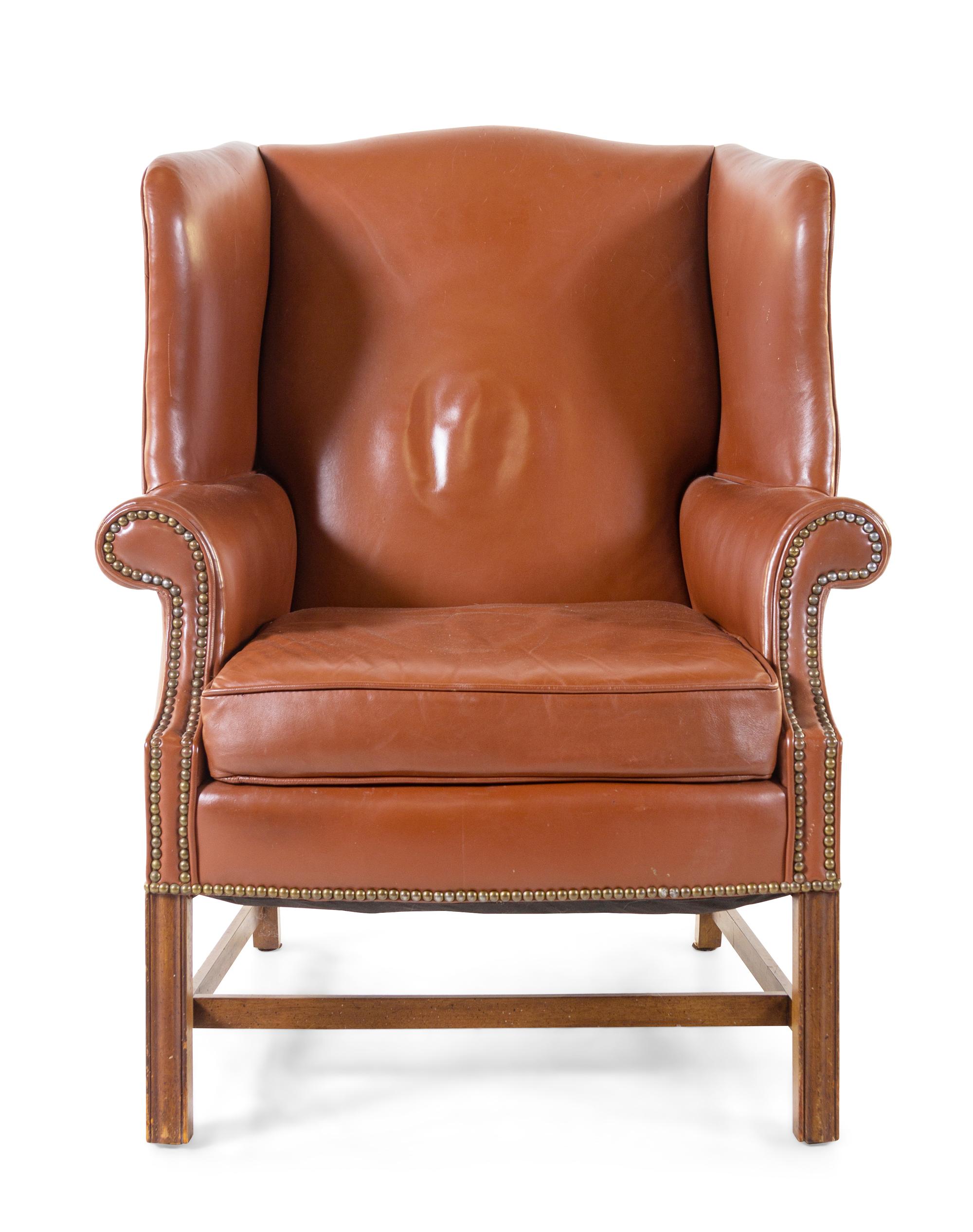 A Georgian Style Wingback Armchair