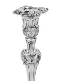 A Set of Four George IV Silver Candlesticks
