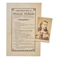 [Old West] A Rare Variant Buffalo Bill Program Insert and a Very Early CDV
