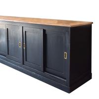 A Painted Eight Door Shop Counter 153" W x 24.5" D x 37.5" H — Italy, Circa 1910