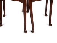 A Pair of George II Style Mahogany Demi-lune Gate Leg Console Tables
