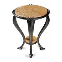 A Contemporary Bronze and Marble Side Table