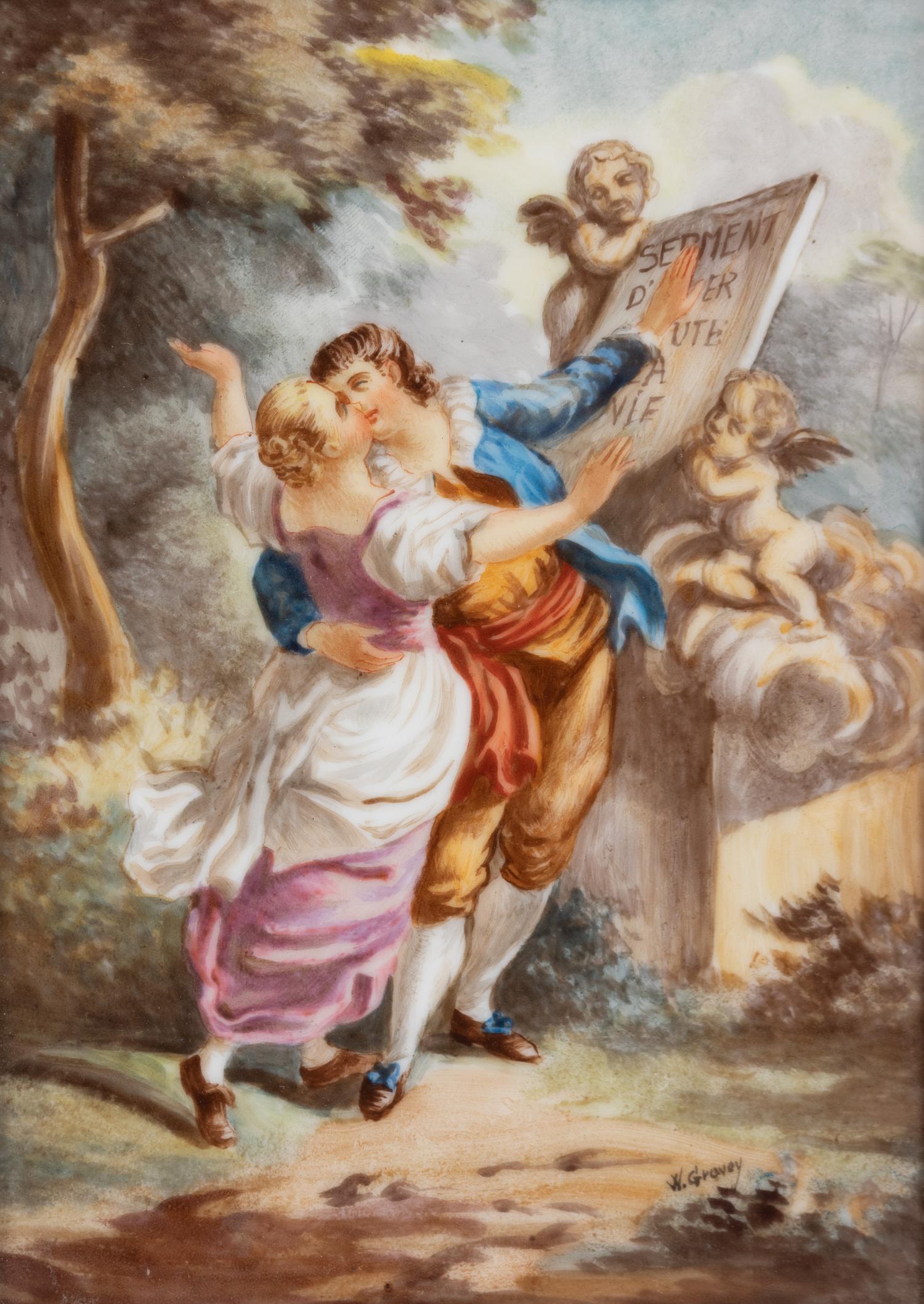 A Pair of French Porcelain Plaques