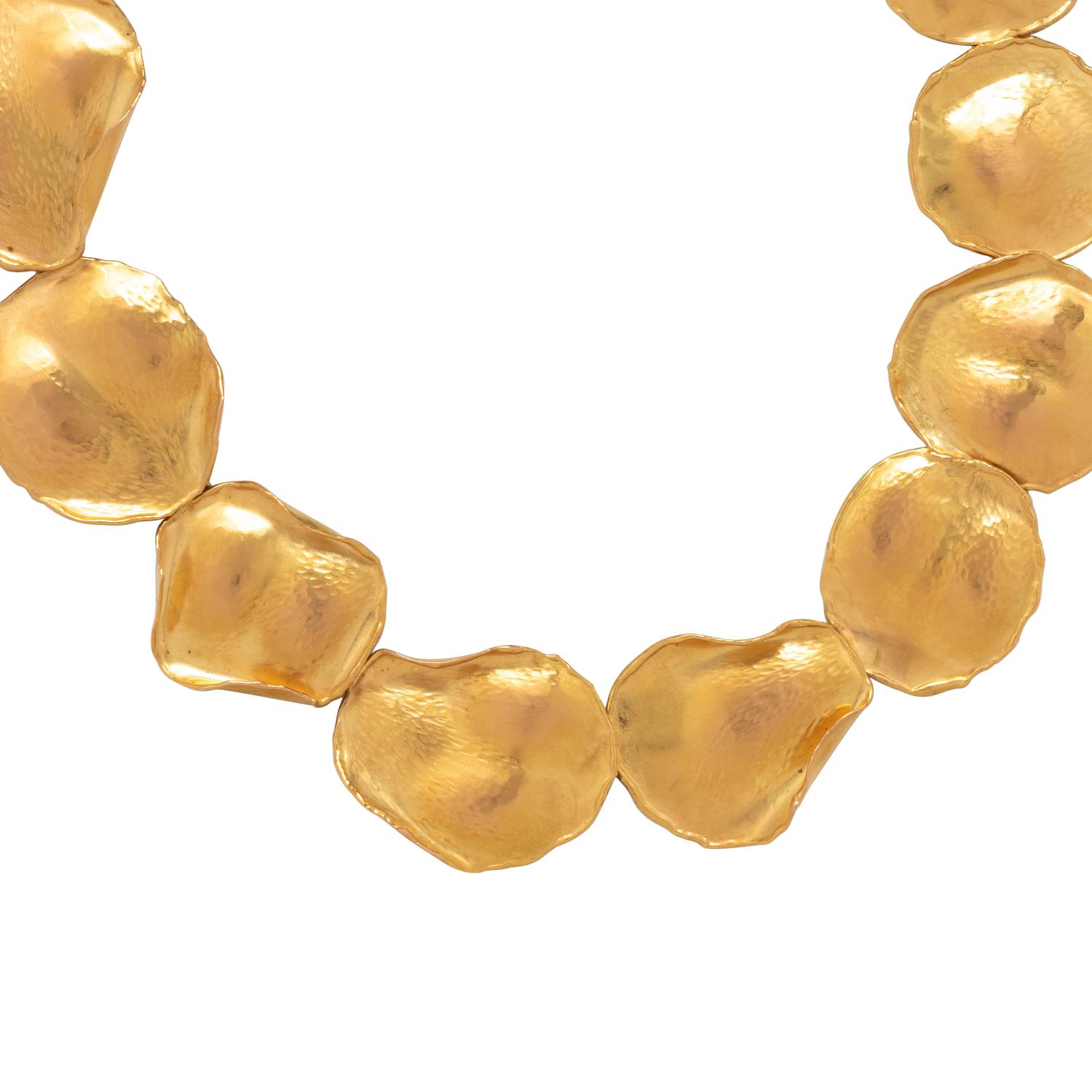 TIFFANY & CO., ANGELA CUMMINGS, YELLOW GOLD 'ROSE PETAL' NECKLACE