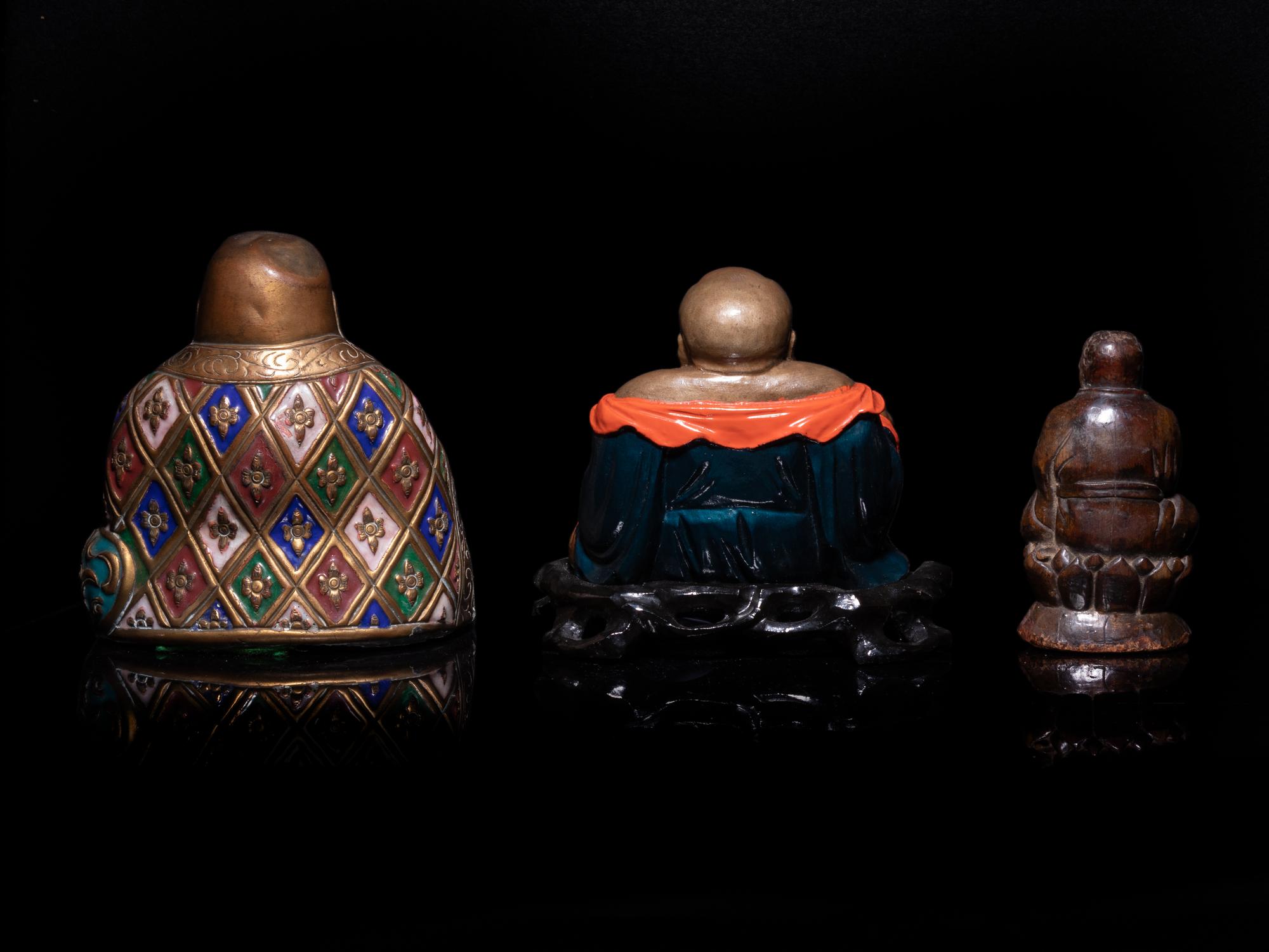 Three Chinese Figures of Laughing Buddha