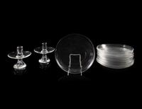 A Set of Twelve Steuben Glass Bread Plates