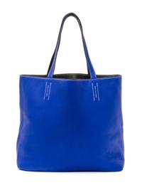 An Hermes Graphite/Bleu Electric 45cm Taurillon Clemence Double Sens Tote, 17.5" x 15.5" x 5".
