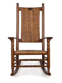 [KENNEDY, John F. (1917-1963)]. Rocking chair used by President John F. Kennedy while staying at The Olympic Hotel during a visit to Seattle, Washington, November 1961.