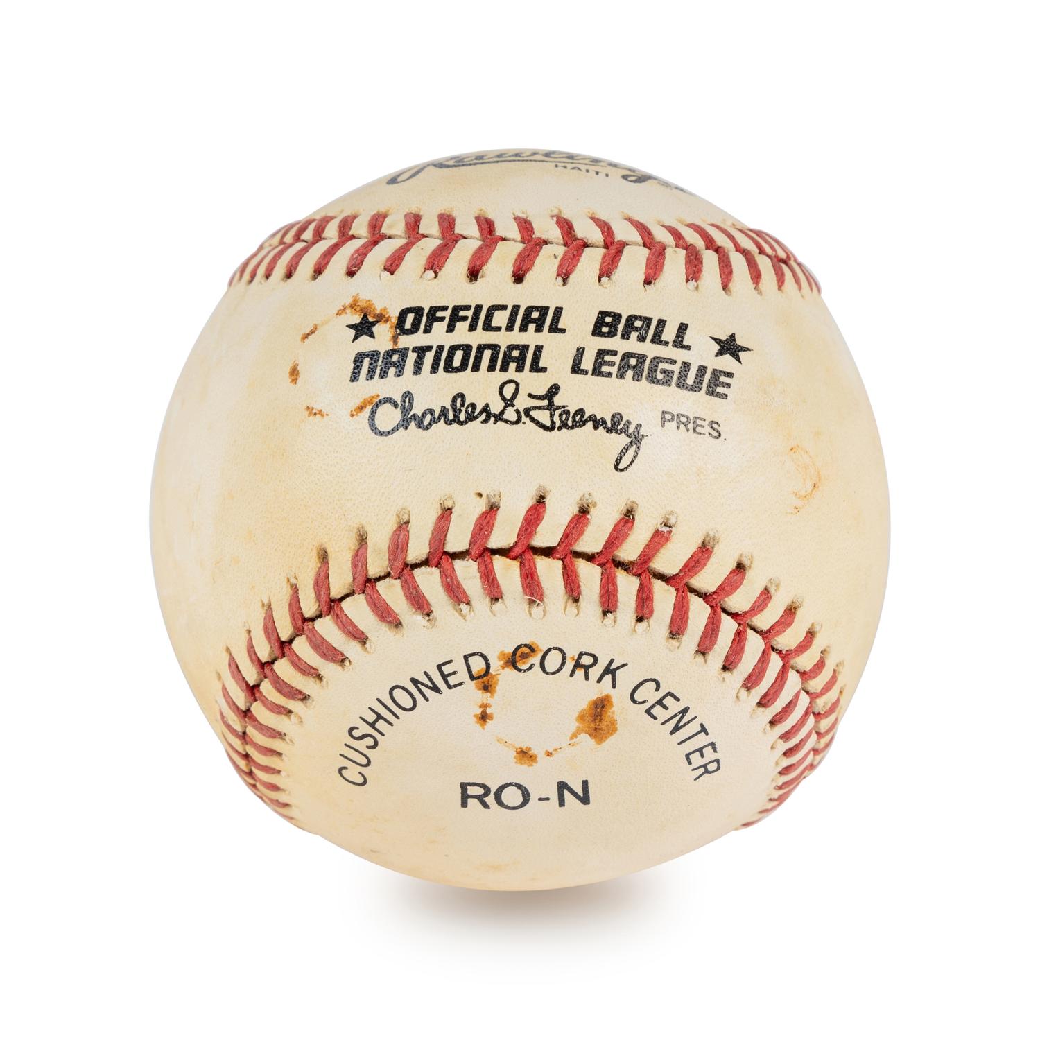 A Hank Aaron Single Signed Autograph Baseball (Beckett Authentication Services)