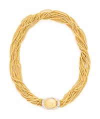 BICOLOR GOLD AND DIAMOND TORSADE NECKLACE