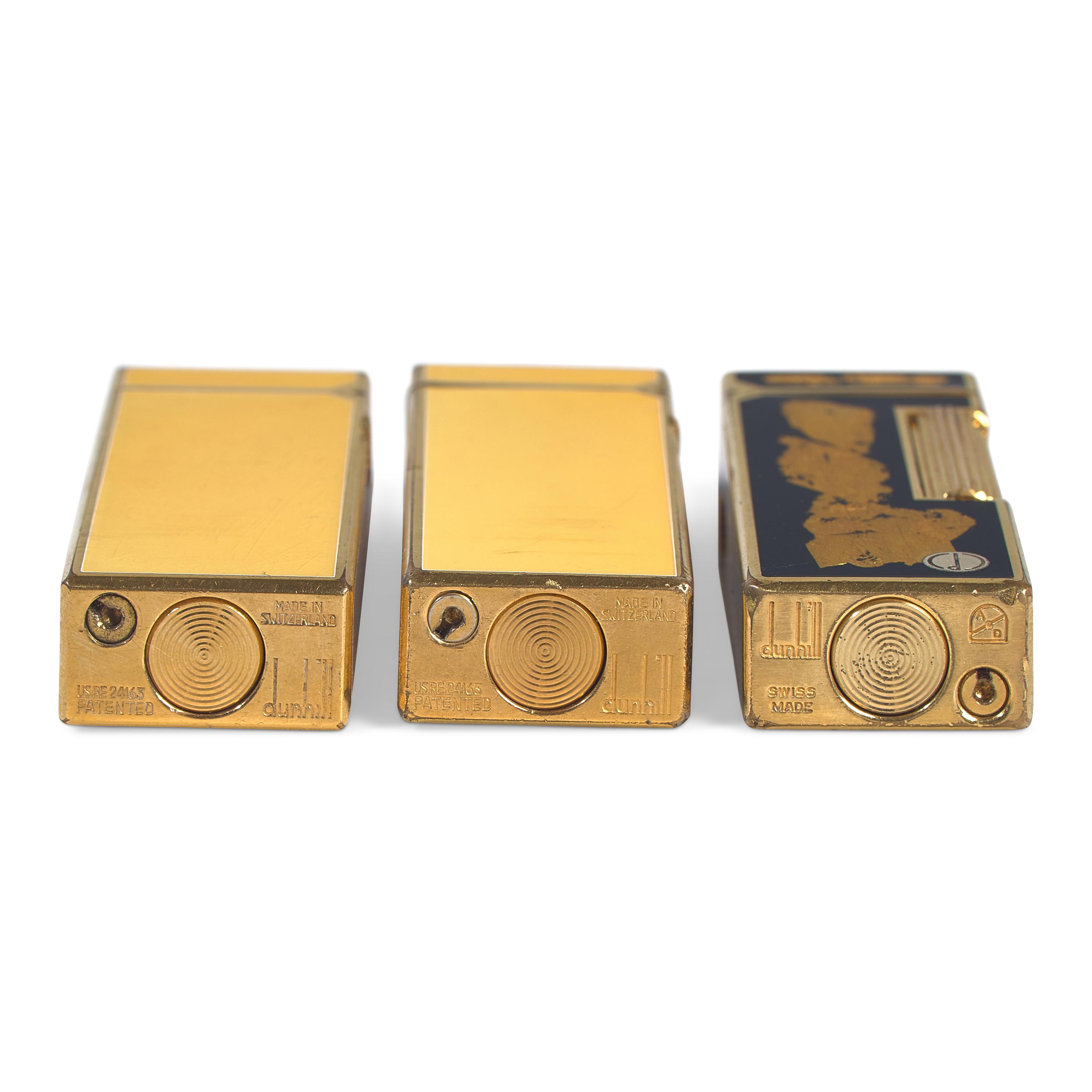Three Dunhill Enameled Lighters