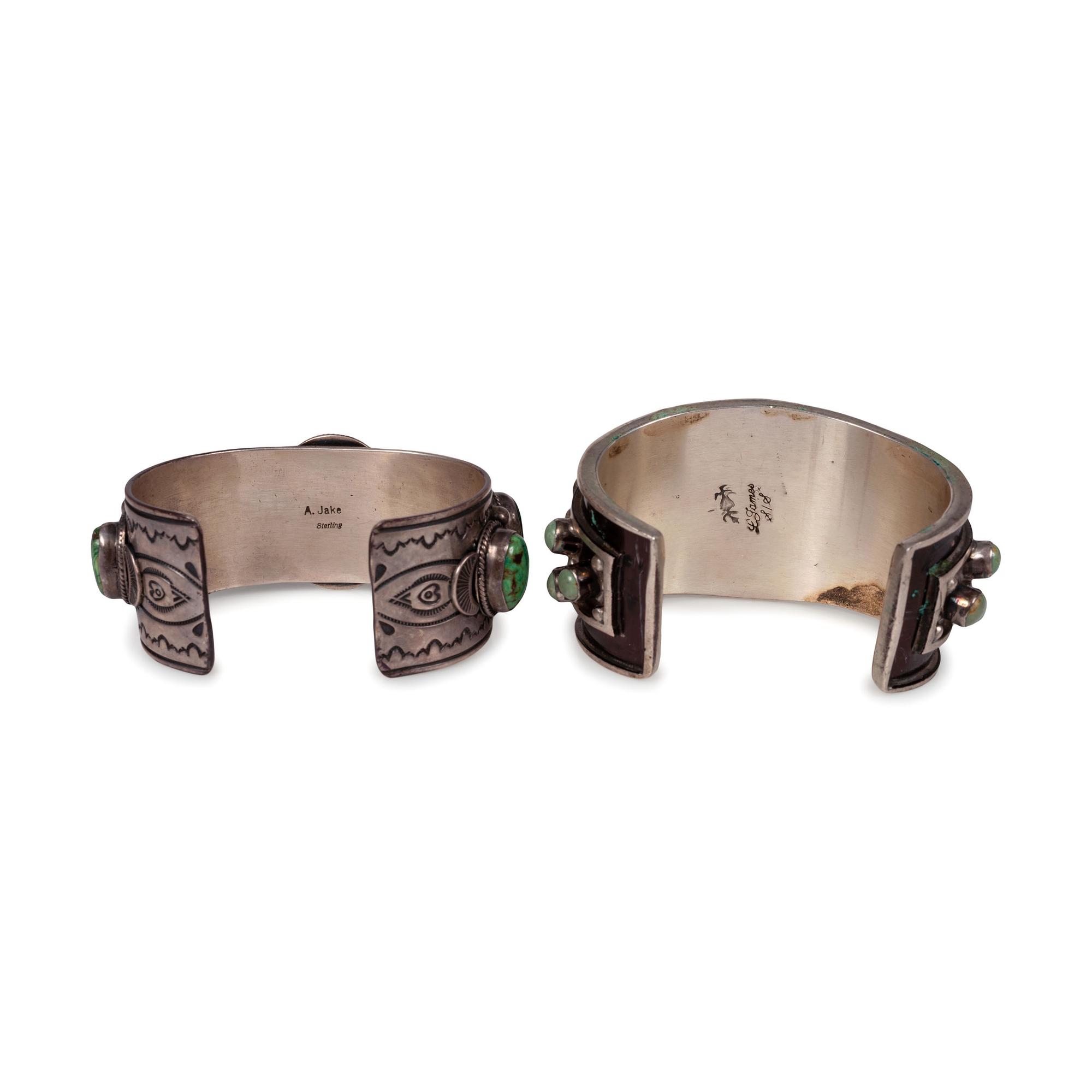 Navajo Silver an Turquoise Cuff Bracelets