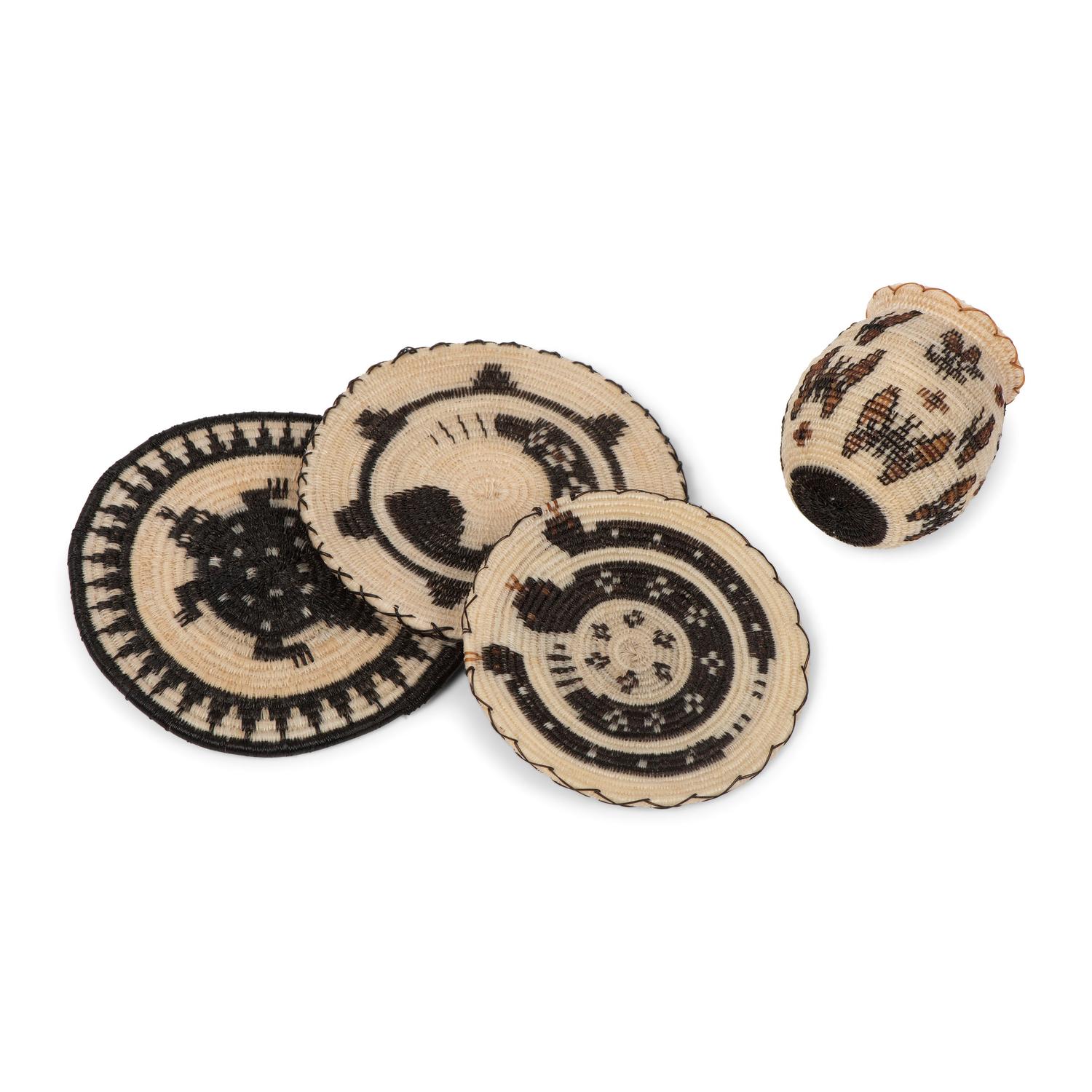 Tohono O'odham and Akimel O'odham Miniature Horsehair Baskets