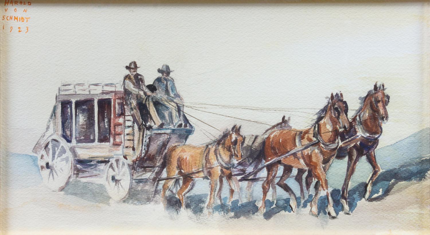 Harold Von Schmidt 7 x 12 inches — (American, 1893-1992)
